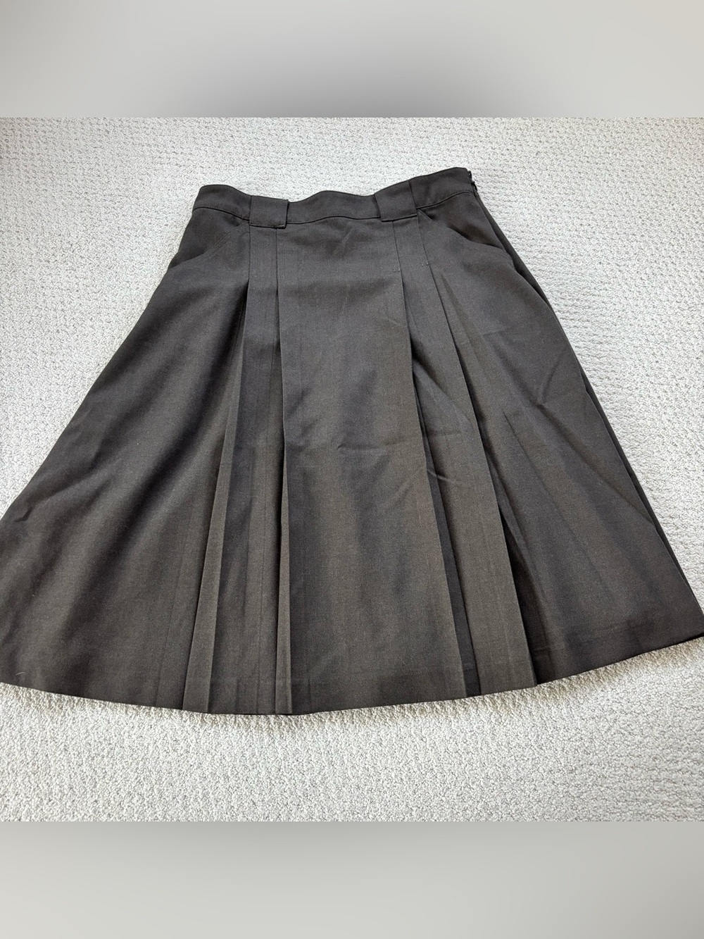 Madewell brown Pleated Midi Skirt - Picture 3 of 8